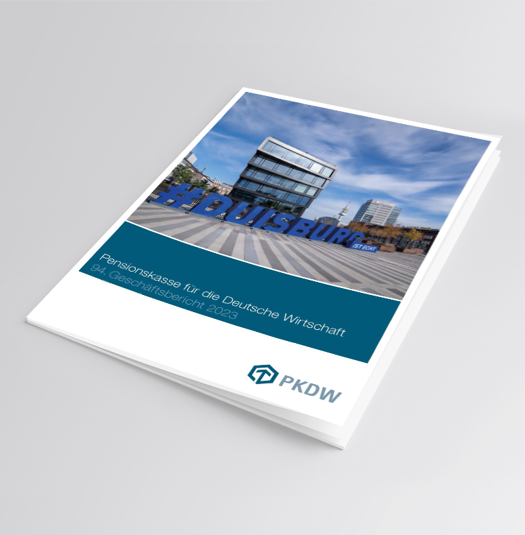 PKDW Geschäftsbericht: Titelseite des aktuellen Geschäftsberichtes 2023, Duisburg ist echt am Hauptbahnhof