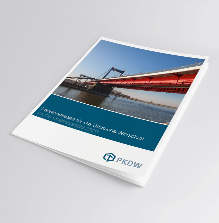 PKDW Geschäftsbericht 2020: Titelseite des Geschäftsberichtes der Pensionskasse